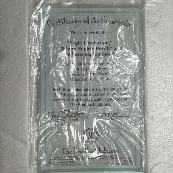 11th Issue in the On Eagles Wings Heirloom Porcelain Bradford Exchange Ornaments - Picture 9 of 9